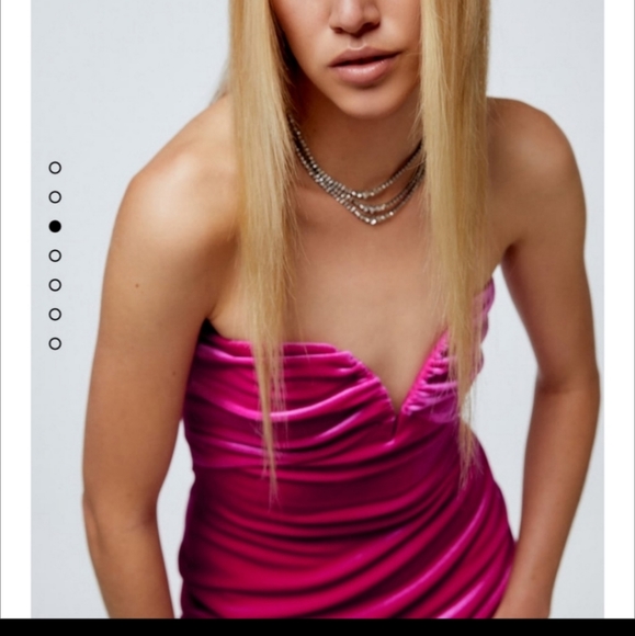 NWT Zara Velvet Midi Dress Pink - Picture 6 of 11